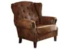 MASSIVMOEBEL24 | Fauteuil 102x93 100% Polyester Brun Voir les images du produit 1