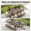 Table de jardin extensible en aluminium aspect bois, Voir les images du produit 6