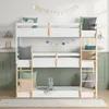 Homestyle4u Etagenbett 90x200 cm Hochbett Dreifachbett Weiß Produktbild-Vorschau 12