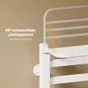 Close-up of a white towel warmer with text overlay highlighting its features. Anteprima dell’immagine prodotto
