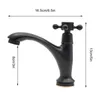 A black faucet with dimensions indicated by measurement lines and text. Produktbild-Vorschau