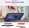 A person's hands are visible behind a blue phone case with a metal ring kickstand. Anteprima dell’immagine prodotto