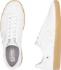 A pair of white sneakers with tan soles, shown from two different angles against a white background. Produktbild-Vorschau