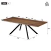 A diagram of a dining table with dimensions and weight information. Anteprima dell’immagine prodotto