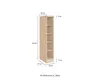 Held Möbel Regal Florenz BxTxH 30 x 60 x 165 cm - matt Produktbild-Vorschau 3
