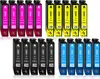 A collection of printer ink cartridges arranged in rows. Produktbild-Vorschau