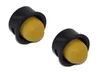 Two black and yellow primer bulbs for a lawnmower are shown against a white background. Náhľad obrázku produktu