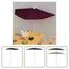 The Living Store Poloviční slunečník s tyčí 180x90 cm Náhled obrázku produktu 9