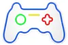 Neon LED Schriftzug Gamepad Wanddekoration 27,5x41x1,6 cm Produktbild-Vorschau 1