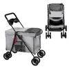 2 in 1 Klappbar Hundewagen Hundebuggy Bis 20kg,Pet Stroller Produktbild-Vorschau 6