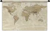 MuchoWow® Wandteppich Wandbehang Karte - Welt - Jahrgang Produktbild-Vorschau 1
