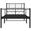 Bettgestell mit Kopf- und Fußteil Metall Schwarz 100x190 cm Produktbild-Vorschau 4
