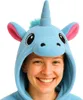 Pigiama Onesie Kigurumi Costume Azzurro Unicorno L: Anteprima dell’immagine prodotto 3