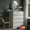 Commode avec 4 tiroirs 80x100 cm Commode blanche étroite en Voir les images du produit 11