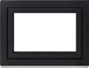 A black framed window with a white interior, presented on a white background. Anteprima dell’immagine prodotto