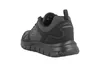 A black Skechers sneaker shown from the back-left side on a white background. Anteprima dell’immagine prodotto