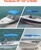 SucceBuy Bimini Top Barca Tettuccio parasole Blu 3 archi Anteprima dell’immagine prodotto 6