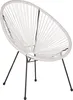 BELIANI Gartenstuhl 2er Set Weiß Polyrattan Spaghetti-Optik Produktbild-Vorschau 6