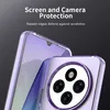 Close-up of a phone case with a purple tint, showing the camera module and the edge of the screen. Anteprima dell’immagine prodotto