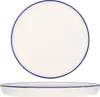 Talerz obiadowy Rinart - Niebieski brzeg - Porcelana - 26 Podgląd zdjęcia produktu 1