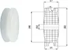 Poulie en polyamide d= 60mm pour câble de 6mm ; poulies Voir les images du produit 1