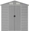 vidaXL Szopa ogrodowa jasnoszara 191x130x198 cm Stal Podgląd zdjęcia produktu 4