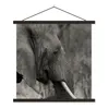 MuchoWow® Textilposter Elefant - Tiere - Schwarz - Weiß Produktbild-Vorschau 1