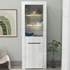 okwish Vitrine mit LED-Lichtern Bücherschrank Aktenschrank Produktbild-Vorschau 9