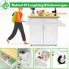 TRMLBE Kuchyňská skříňka Kuchyňský vozík s pracovní deskou, Náhled obrázku produktu 3