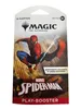 A Magic: The Gathering Marvel's Spider-Man Play-Booster pack with Spider-Man in action. Produktbild-Vorschau