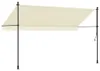 vidaXL Tenda da sole retrattile crema 350x150 cm in tessuto Anteprima dell’immagine prodotto 4