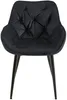 DELUKE® Esszimmerstuhl VIVI - Schwarz Samt, Metall | Produktbild-Vorschau 3