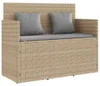 vidaXL Záhradná lavica s vankúšmi Béžová Poly Rattan Náhľad obrázku produktu 1