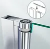 Close-up of a shower door hinge mechanism with a diagram showing adjustment range. Podgląd zdjęcia produktu