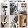 8 Kleiderhaken für Akustikpaneele, Doppelhaken, schwarz Productafbeelding-voorbeeld