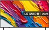A television screen displaying a colorful abstract image with a marketing overlay. Produktbild-Vorschau