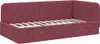 vidaXL Eckbettgestell Weinrot 100 x 200 cm Stoff Produktbild-Vorschau 6