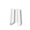 Two pieces of white decorative molding are shown against a white background. Produktbild-Vorschau