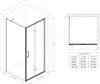 doporro Eck-Duschkabine 80x80x195cm Eckdusche Chrom Produktbild-Vorschau 7