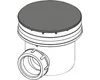 A 3D rendering of a drain fitting with a cap. Anteprima dell’immagine prodotto