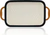 A top-down view of an empty rectangular baking dish with handles. Podgląd zdjęcia produktu
