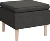 vidaXL Hocker mit Holzbeinen Dunkelgrau Stoff Produktbild-Vorschau 10