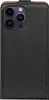 The back of a black leather flip case for an Apple iPhone 14 Pro. Podgląd zdjęcia produktu