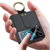 Pro Samsung Galaxy Z Flip3 Art Leather Ring Holder Pouzdra Náhled obrázku produktu 5