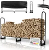 Juskys Kaminholzregal L 260x117x36 cm, außen aus Metall mit Produktbild-Vorschau 1