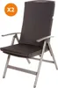 Stuhlkissen 2er set | Sitzkissen 110x47x4cm Schwarz | Produktbild-Vorschau 1