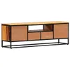 vidaXL TV Schrank 120x30x40 cm Massives Altholz und Stahl - Produktbild-Vorschau 3