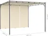 Padiglione da giardino con tenda laterale 3x3x2,25 m crema Anteprima dell’immagine prodotto 7