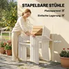 Gartenmöbel Set Sitzgruppe 7-teilig Tisch mit 6 stapelbare Produktbild-Vorschau 3