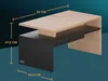 CASARIA® Couchtisch Holz Grau mit Stauraum 95x55x50cm Produktbild-Vorschau 2